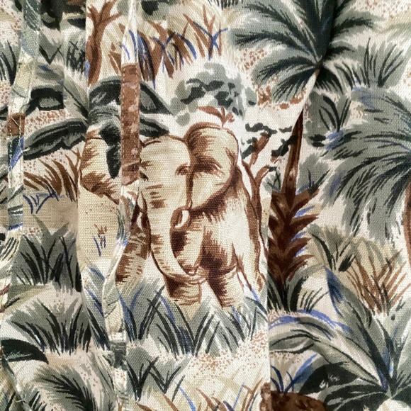 Vintage Tantrums Safari Animal Print Midi Skirt M Stretch Waist Pockets Country - Picture 6 of 11